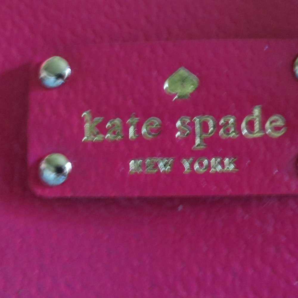 KATE SPADE Pink Hand Painted Butterfly Leather Bag - Picture 7 of 9